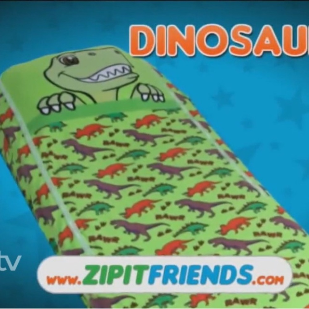 Fit It Kids Zippered One puce Dinosaur set Twin